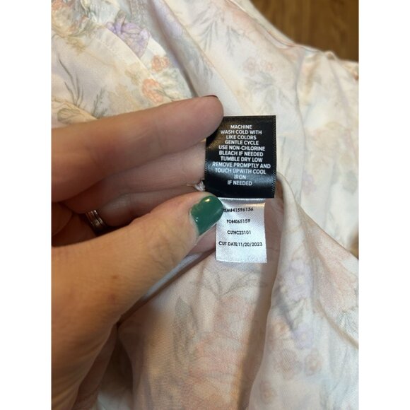 Torrid Babydoll Challis Corset Top Lush Floral Dew Sleeveless Peach NWT 4 (4X) - Picture 12 of 12